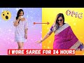 I wore a SAREE for 24 HOURS (Funny Public Reactions)