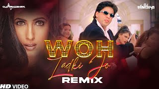 Woh Ladki Jo - DJ Vinisha \u0026 DJ Abhishek Remix | Shahrukh Khan \u0026 Twinkle Khanna | Baadshah