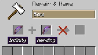 Why Mending and Infinity Can't Both be Enchanted onto a Bow