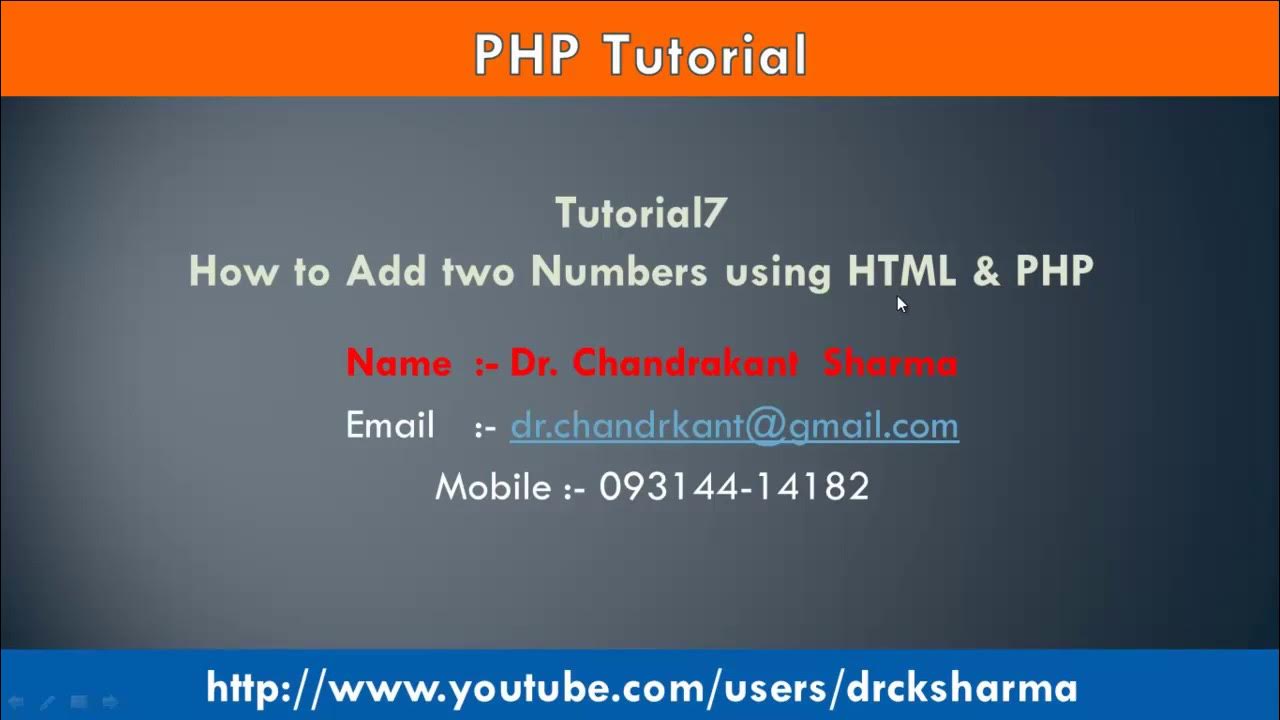 Add Two Numbers in php - YouTube