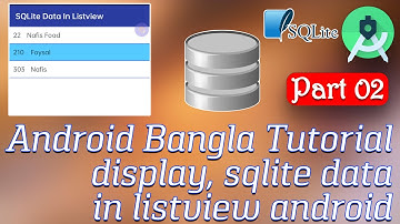 Android Bangla Tutorial Part 02 || display sqlite data in listview android (Android Studio)