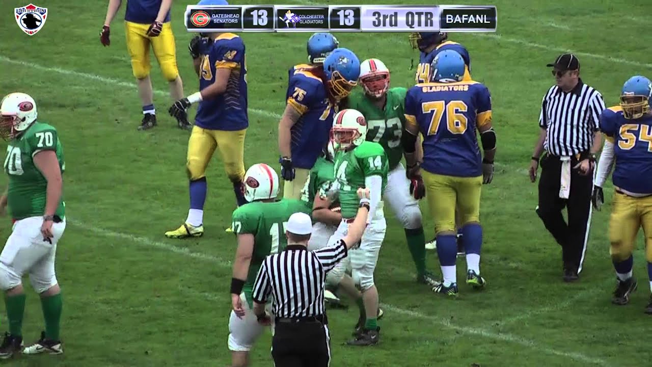 Colchester Gladiators vs Gateshead Senators Britbowl 27