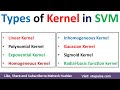 Kernel Types in SVM | Support Vector Machine