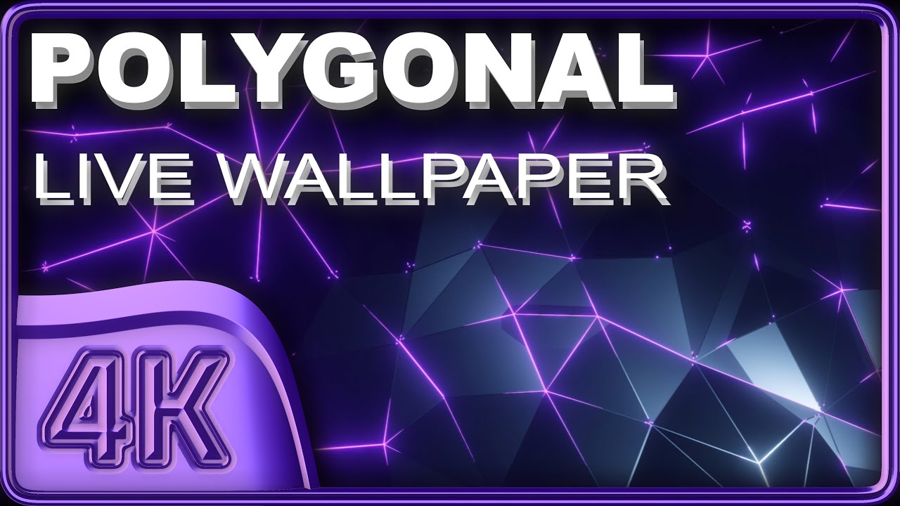 4K 🎵  Polygonal Live Wallpaper UV LED 🙼 Motion Graphics Background ID230621 - Ambient 