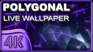4K 🎵  Polygonal Live Wallpaper UV LED 🙼 Motion Graphics Background ID230621 - Ambient #Trance Melody