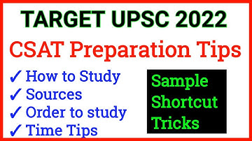 UPSC 2022 CSAT Preparation strategy & Tips • How to Prepare upsc CSAT easily • Upsc CSAT tricks