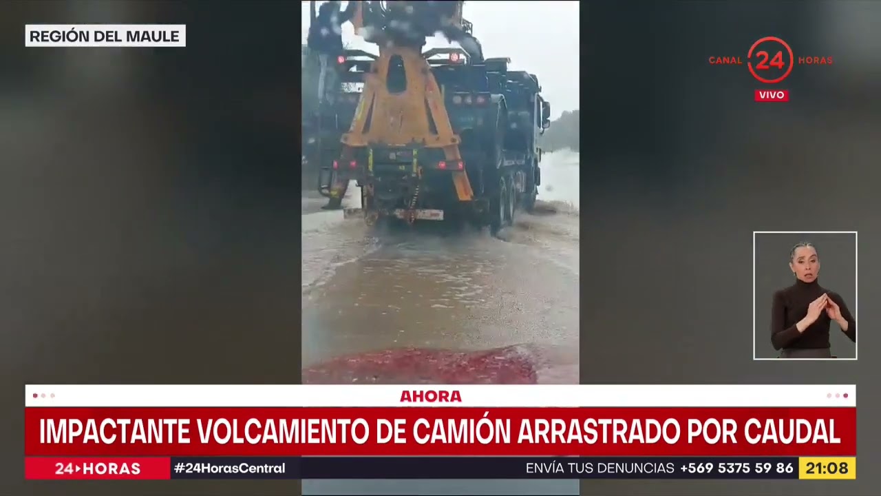 Caudal de río Teno se llevó casa en Los Queñes