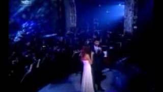 Andrea Bocelli & Celine Dion "The Prayer" on stage