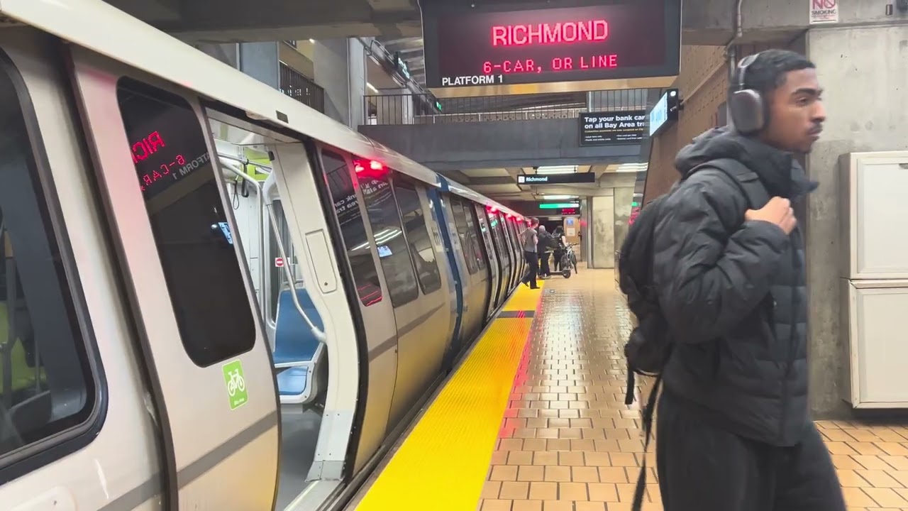 Richmond Train Arriving at Ashby BART