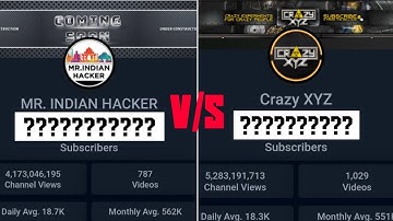 mr indian hacker vs crazy xyz live subscriber count