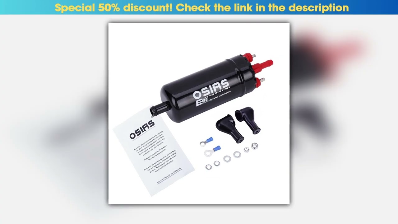 OSIAS EFI Inline High Pressure Fuel Pump Universal Replacement Bosch 0580464070 MegaSquirt Carbon