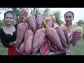 Banana flower salad cook recipe and eat  amazing