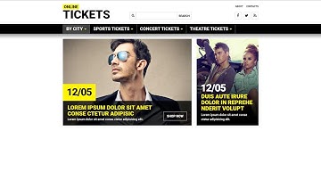 Tickets Website Responsive Website Template by WT - 52228