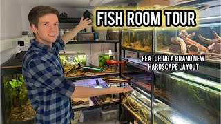 FISH ROOM TOUR update- featuring lots of nano fish, botanicals and plants!