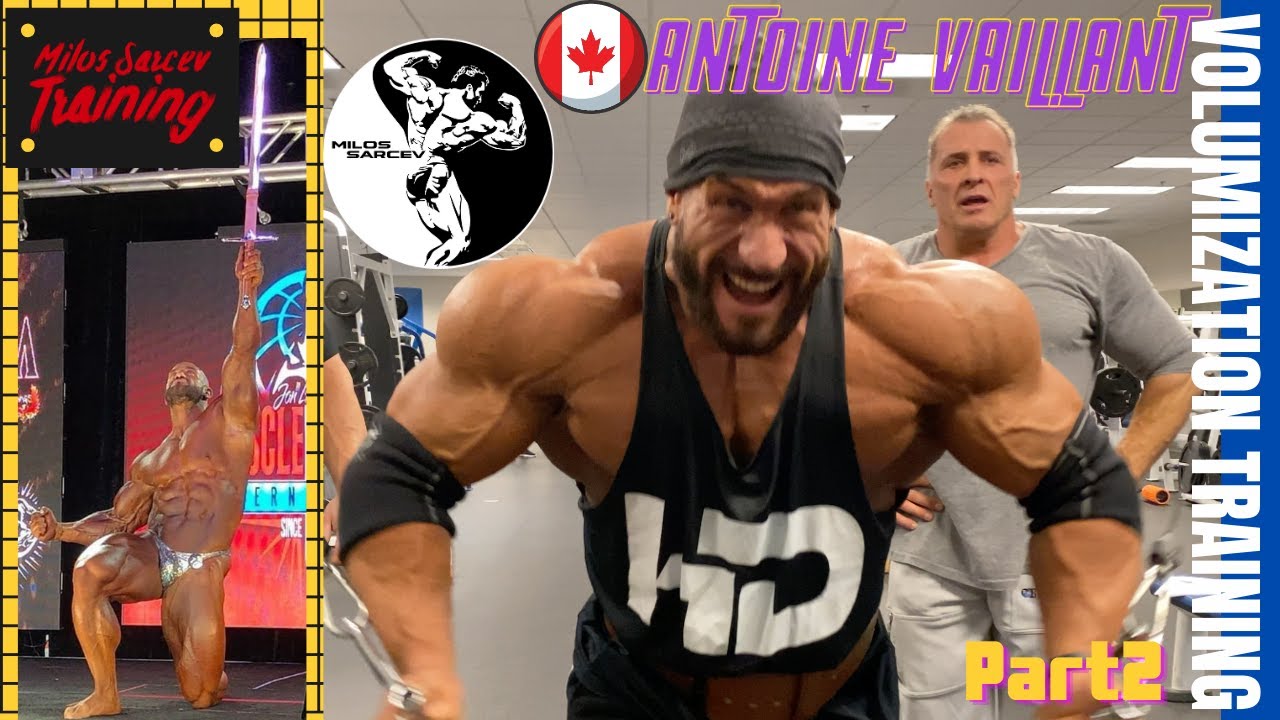 Часть 2/2 Тренировка Milos Volumization CHEST с Антуаном Вайяном через 2 дня после его победы на ...