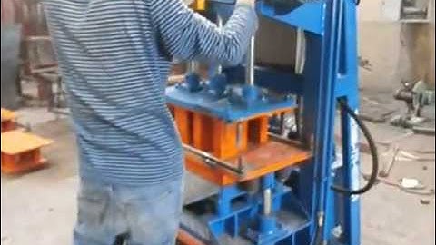 model GYM-QT2 -20 before shipping Testing smallest hydraulic paver block machine