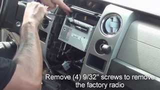 how to remove factory stereo ford  f150 2009 and up