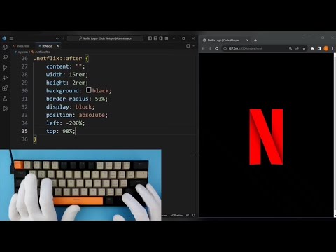 ASMR Programming - Netflix Logo Design Coding - No Talking