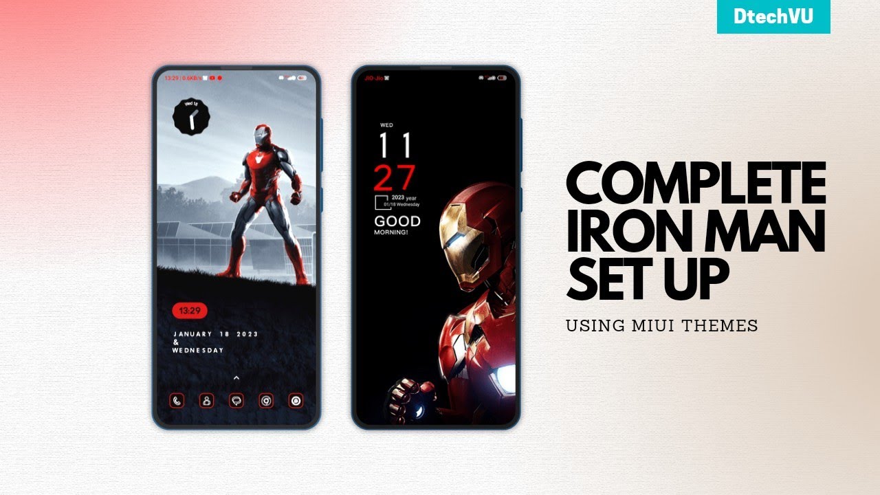 Iron Man MIUI Home Screen Set Up 😍 | MIUI set up Using Best MIUI Themes