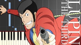 Video thumbnail of "'Lupin The Third' – Lupin The Third 80's Theme [Piano Tutorial](Synthesia)"