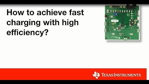 How to achieve fast charging with high efficiency?