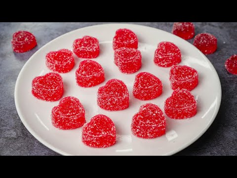 Rose Gummy Candy | Love Jujubes Recipe | Jello Candy Recipe | Yummy