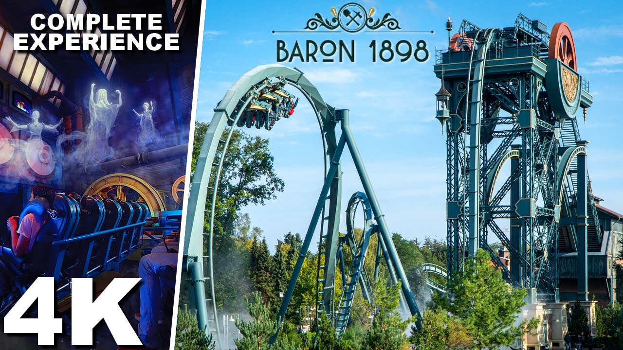 Baron 1898 [On-Ride with Queue 4K POV] - Efteling
