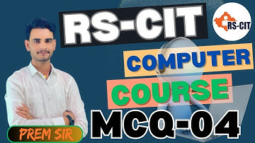 COMPUTER INTRODUCTION MCQ CLASS -04 // RS-CIT//CET//SSC/LDC/COMPUTER TEACHER// IA// BY PREM SIR