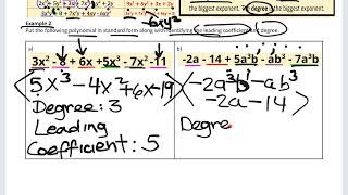 Information notes 8 1 classifying polynomials Update