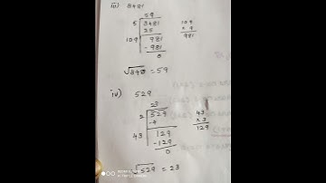 Squares and squareroots. Ex 5.4 qn no.1 solution. #squaresandsquareroots