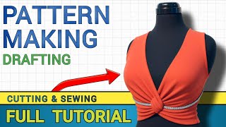 Perfect Bodice & Neckline Tutorial | Step-by-Step Drafting, Cutting & Sewing | Full Garment Finished