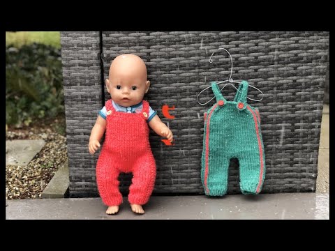 Вязаная одежда спицами для куклы беби бон