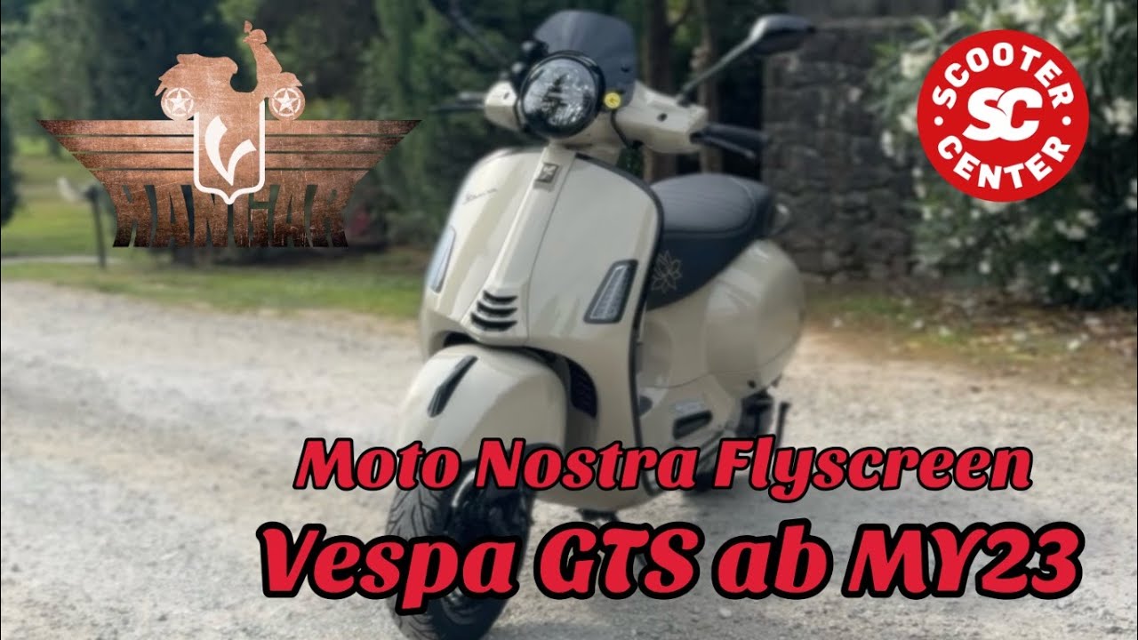 Flyscreen Moto Nostra für Vespa GTS 2023- Kleine sportliche Scheibe.