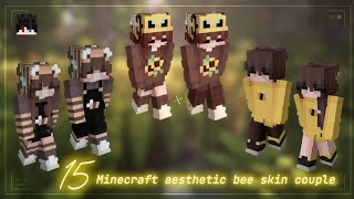 15 Minecraft aesthetic couple bee skin (Pasangan Skin Lebah) New skin