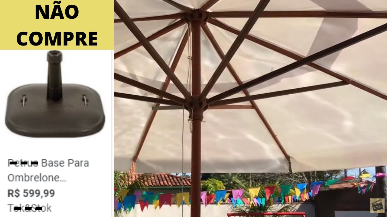 NÃO COMPRE BASE PARA OMBRELONE/ GUARDA SOL ANTES DE VER ESSE VÍDEO. -  YouTube