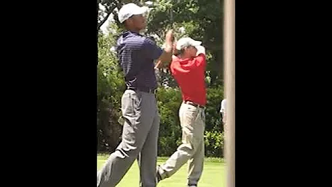 Tiger Woods and Maj Ken Dwyer (Wounded Warrior)