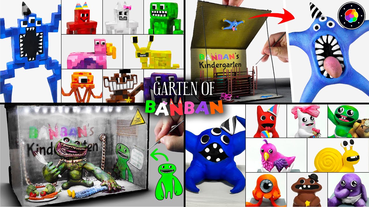 Construyendo TODO GARTEN OF BANBAN con DIORAMAS y ESCULTURAS! Plastilina | PlastiVerse