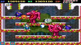 Snow Bros NIck and Tom Full run gameplay screenshot 1