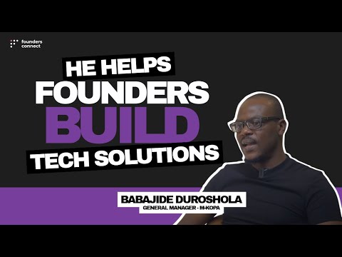 Babajide Duroshola, General Manager at M-KOPA & ex-Country Director, SafeBoda (NG) #FoundersConnect