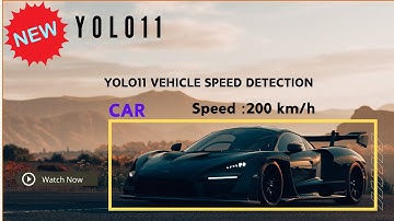 Yolo11 Car Speed Detection