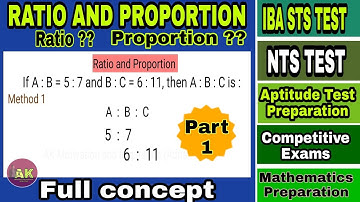 Ratio and Proportion Concept and Questions Solution | IBA STS BPS 5 TO 15 | NTS TEST | PPSC | FPSC