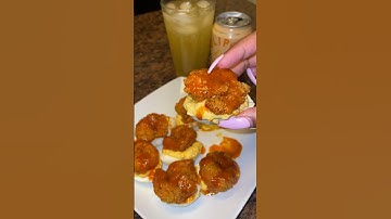 Hot honey lemon pepper shrimp deviled eggs #easydinnerideas #appetizer #deviledegg #babyshowerfood