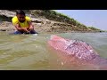 Excellent Daily Life Fishing Unbelievable Technique Underground Monster Catching By Chain#fishing