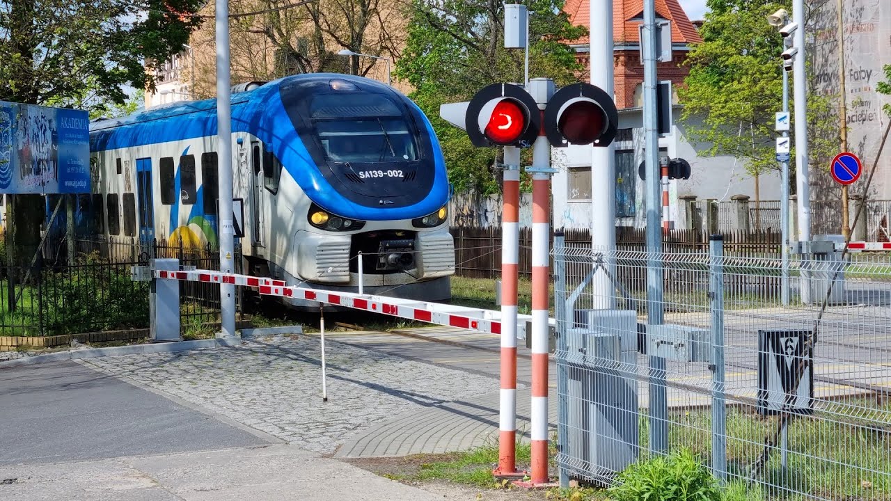 [4K] Przejazdy kolejowe, Gorzów Wielkopolski Wschodni | Polish railroad crossings