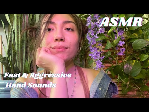 ASMR | 1 Hour Fast & Aggressive Hand Sounds With Rings 💍💜 (Looped)