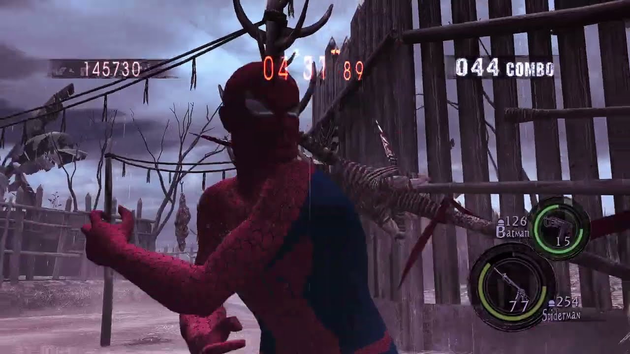 Resident Evil 5 Spider Man & Batman ~ Giant Majini Island ~ Lostdanii Pack 1 ~ Mercenaries modded