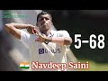Fivewicket haul for navdeep saini on his debut for kent in county championship 2022