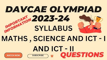 DAVCAE OLYMPIAD EXAM 2023-24 SYLLABUS DISCUSSION BY ASIF SIR