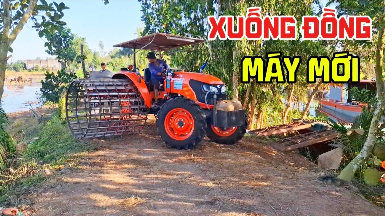 Trọn bộ máy mới  kubota 6040  xới quá đã 