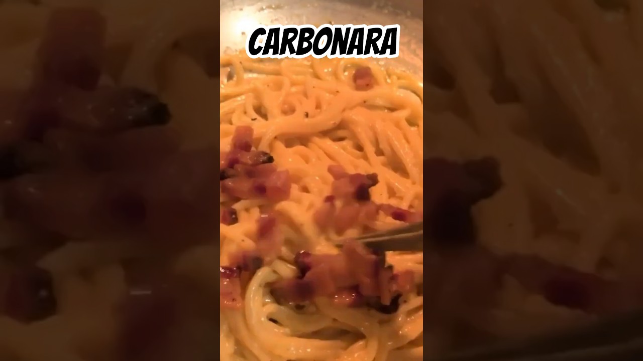 How Italians actually make carbonara #carbonara #pastarecipe #shorts  #cheese